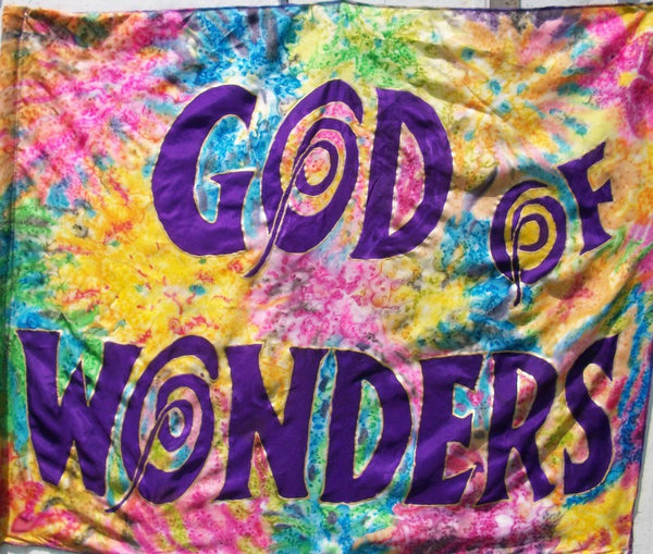 GOD OF WONDERS Prophetic Worship Flag