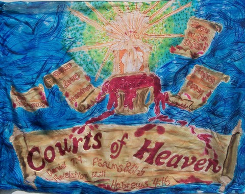 Courts of Heaven Prophetic Worship Flag