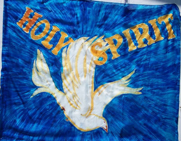 Holy Spirit Dove on Blue