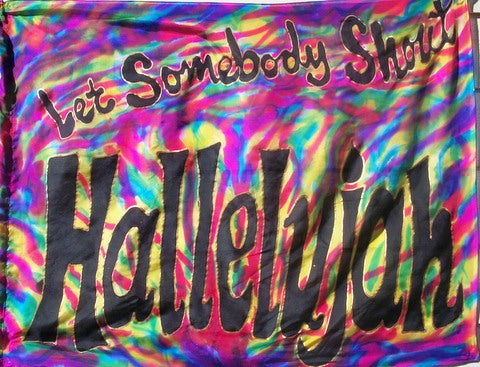 Shout Hallelujah Prophetic Worship Flag